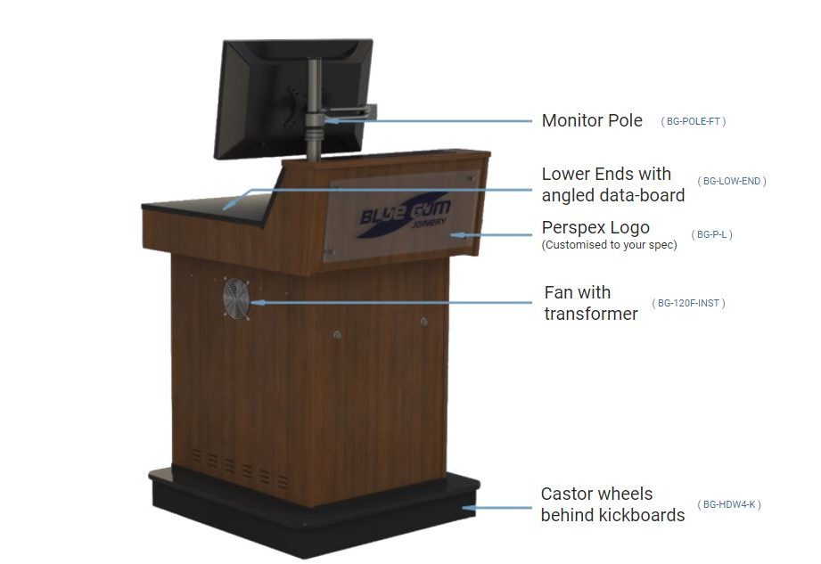 Options available to order with your A-Series Single bay lectern