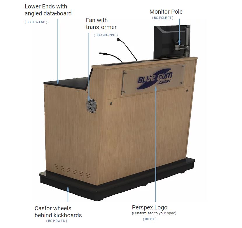 A-Series Double Bay Lecterns Options